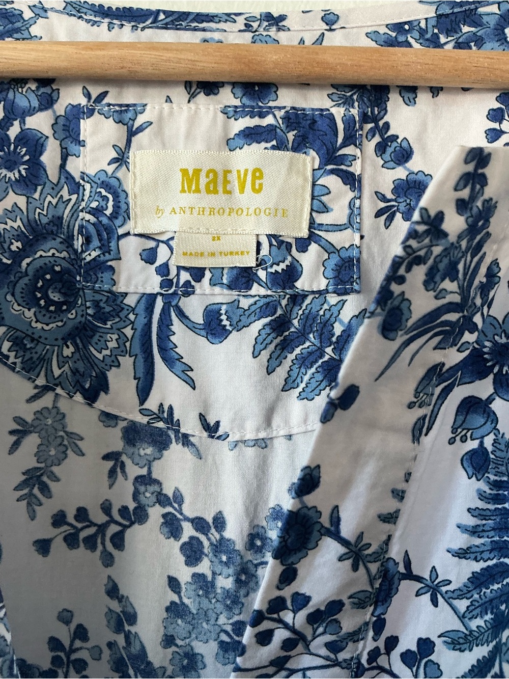 Anthropologie Maeve Smocked Floral Toile Tiered Dress 2X - Picture 14 of 16